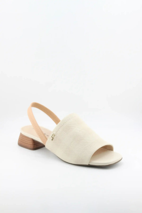 Jorge Bischoff Peep-Toe Slingback Low Block Sandals